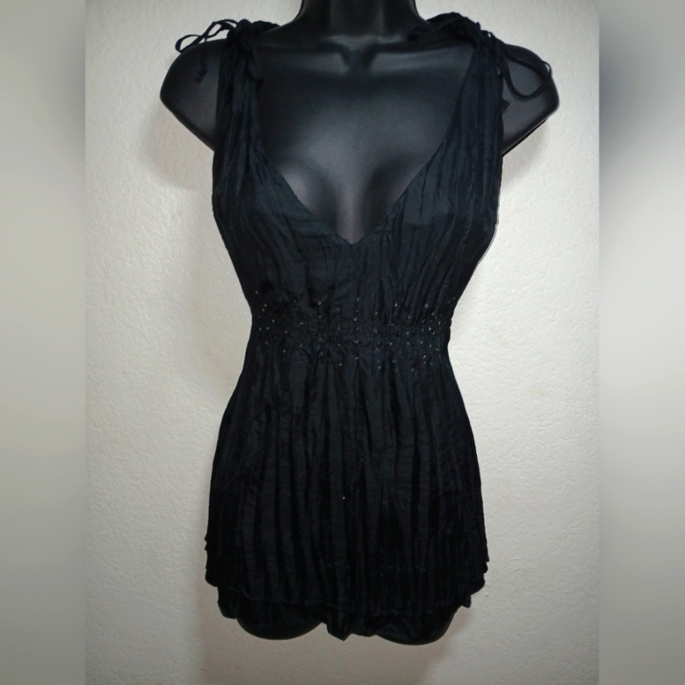 Elegant Black Sleeveless Top